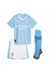 Manchester City Erling Haaland #9 Jalkapallovaatteet Lasten Kotipeliasu 2023-24 Lyhythihainen (+ Lyhyet housut)